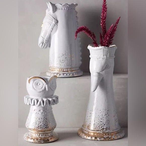 Anthropologie Accents Anthropologie Chess Piece Horse Head Vase 9